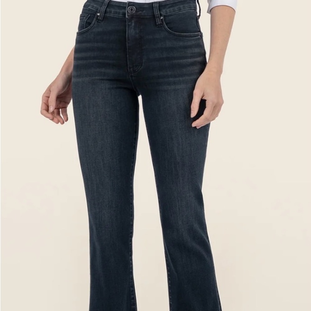 Kut from the Kloth Black Flare Wide Leg Jeans